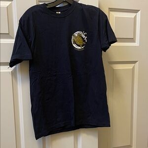 Navy T-Shirt with Turtle Graphic - Barbados